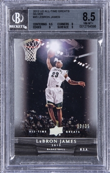2012-13 Upper Deck All-Time Greats #45 LeBron James (#13/35) - BGS NM-MT+ 8.5